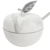96770 WHITE MARBLE APPLE Honey Dish - cozylivehome.com | we sell a wide range of comfortable household items^ Shop All