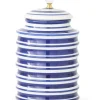 Cheap 15117A-BL-2 9.25 Inch Ceramic White and Blue Round Ribbed Containe - cozylivehome.com | we sell a wide range of comfortable household items Giftware