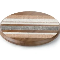 ACACIA WOOD LAZY SUSAN WIDE STRIPES - cozylivehome.com | we sell a wide range of comfortable household items^ Shop All