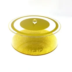Acrylic Matzah Box Block Design Round Gold - cozylivehome.com | we sell a wide range of comfortable household items^ Shop All