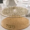 Acrylic Matzah Box Floral Design Round gold - cozylivehome.com | we sell a wide range of comfortable household items^ Shop All