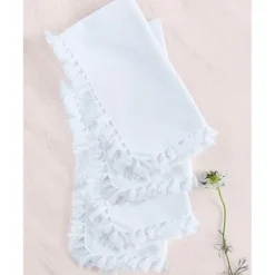 APRIL CORNELL ESSENTIAL NAPKIN SET OF 4 18" WHITE - cozylivehome.com | we sell a wide range of comfortable household items^ Shop All