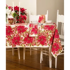 APRIL CORNELL TABLECLOTH POINSETTIA 60X90 - cozylivehome.com | we sell a wide range of comfortable household items^ Shop All