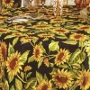 APRIL CORNELL TABLECLOTH ROUND SUNFLOWER VALLEY BLACK 88" - cozylivehome.com | we sell a wide range of comfortable household items^ Shop All