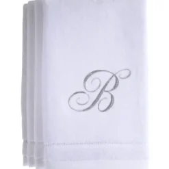 Flash Sale B - Cotton velour monogram towel - White - cozylivehome.com | we sell a wide range of comfortable household items Giftware