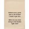 BEHIND EVERY GREAT MAN FUNNY NATURAL TOWEL - cozylivehome.com | we sell a wide range of comfortable household items^ Shop All