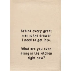 BEHIND EVERY GREAT MAN FUNNY NATURAL TOWEL - cozylivehome.com | we sell a wide range of comfortable household items^ Shop All