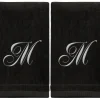 Discount Black Monogrammed Towel - White Embroidered - Initial M - cozylivehome.com | we sell a wide range of comfortable household items Giftware
