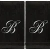 Best Sale Black Monogrammed Towel - White Embroidered - Initial B - cozylivehome.com | we sell a wide range of comfortable household items Giftware