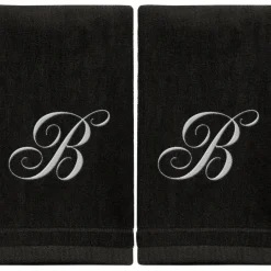 Best Sale Black Monogrammed Towel - White Embroidered - Initial B - cozylivehome.com | we sell a wide range of comfortable household items Giftware