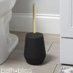 New 10228-Black Studio Soft Toilet Brush Holder - Black - cozylivehome.com | we sell a wide range of comfortable household items Housewares
