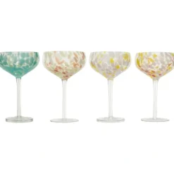 Blown Stemmed Confetti Champagne/Coupe Glass 10oz - cozylivehome.com | we sell a wide range of comfortable household items^ Shop All