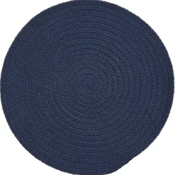 BRAIDED ROUND ESSEX PLACEMAT 15" BLUE - cozylivehome.com | we sell a wide range of comfortable household items^ Shop All