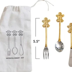 Brass Cutlery w/ Gingerbread Man Handle 5" - cozylivehome.com | we sell a wide range of comfortable household items^ Shop All