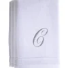 Discount C - Cotton velour monogram towel - White - cozylivehome.com | we sell a wide range of comfortable household items Giftware