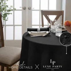 Capri 70" Round Waterproof Tablecloth - Black - cozylivehome.com | we sell a wide range of comfortable household items^ Shop All