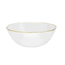 Discount CB2559 Clear Salad Bowl with Gold Rim - 11"D - cozylivehome.com | we sell a wide range of comfortable household items Giftware