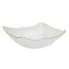Discount CB2526 Crushed Glass Square Salad Bowl with Gold Rim - 9.75"L x 9.75"W x 3.5"H - cozylivehome.com | we sell a wide range of comfortable household items Giftware