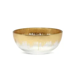 Discount CB4862 Glass Dessert Bowl with Gold Brushed Rim - cozylivehome.com | we sell a wide range of comfortable household items Giftware