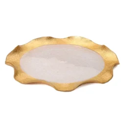 CCN639G Chargers w Gold - Wavy 12"D - cozylivehome.com | we sell a wide range of comfortable household items^ Shop All