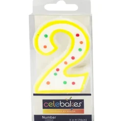Celebakes Candle-Polka Dot, #2 - cozylivehome.com | we sell a wide range of comfortable household items^ Shop All