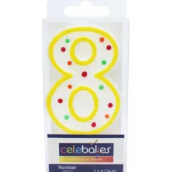 Celebakes Candle-Polka Dot, #8 - cozylivehome.com | we sell a wide range of comfortable household items^ Shop All