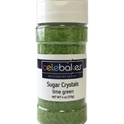 New Celebakes Lime Green Sugar Crystals, 4 oz. - cozylivehome.com | we sell a wide range of comfortable household items Foods