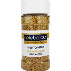 New Celebakes Shimmering Gold Sugar Crystal, 4 oz - cozylivehome.com | we sell a wide range of comfortable household items Foods
