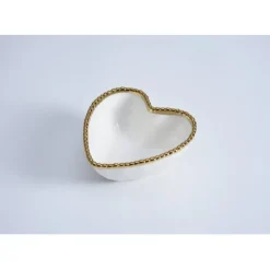 Outlet CER2639WG Heart Bowl, White Gold - cozylivehome.com | we sell a wide range of comfortable household items Giftware