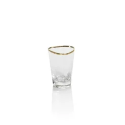 Best CH-5721 Aperitivo Triangular Shot Glass - Clear with Gold Rim - cozylivehome.com | we sell a wide range of comfortable household items Giftware
