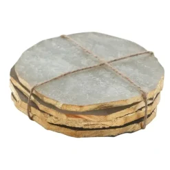 COASTERS QUARTZ W/ GOLD EDGE - cozylivehome.com | we sell a wide range of comfortable household items^ Shop All