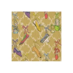 COCKTAIL NAPKIN A HISTORY OF SHOES GOLD - cozylivehome.com | we sell a wide range of comfortable household items^ Shop All