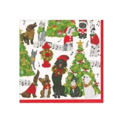 COCKTAIL NAPKIN CAROLING PETS - cozylivehome.com | we sell a wide range of comfortable household items^ Shop All