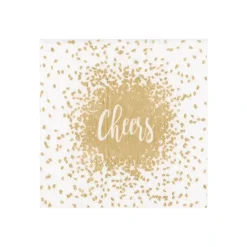 COCKTAIL NAPKIN CHEERS GOLD - cozylivehome.com | we sell a wide range of comfortable household items^ Shop All