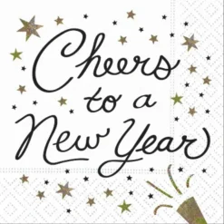 COCKTAIL NAPKIN CHEERS TO A NEW YEAR 18 PK - cozylivehome.com | we sell a wide range of comfortable household items^ Shop All