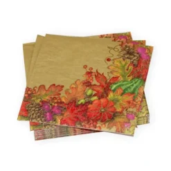 COCKTAIL NAPKIN HARVEST GARLAND GOLD - cozylivehome.com | we sell a wide range of comfortable household items^ Shop All