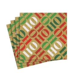 COCKTAIL NAPKIN HO HO HO GOLD - cozylivehome.com | we sell a wide range of comfortable household items^ Shop All