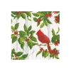 COCKTAIL NAPKIN HOLLY AND SONGBIRDS WHT - cozylivehome.com | we sell a wide range of comfortable household items^ Shop All