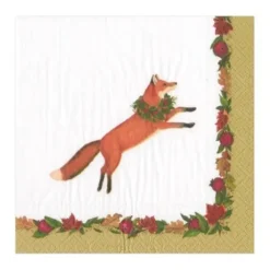 COCKTAIL NAPKIN LEAPING FOX - cozylivehome.com | we sell a wide range of comfortable household items^ Shop All