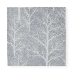COCKTAIL NAPKIN WINTER TREES SIL/WHT - cozylivehome.com | we sell a wide range of comfortable household items^ Shop All