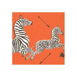 COCKTAIL NAPKIN ZEBRAS ORANGE - cozylivehome.com | we sell a wide range of comfortable household items^ Shop All