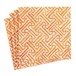 COCKTAIL NAPKINS FRETWORK ORANGE - cozylivehome.com | we sell a wide range of comfortable household items^ Shop All