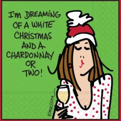COCKTAIL PAPER NAPKIN I'M DREAMING OF A CHARDONNAY OR TWO - cozylivehome.com | we sell a wide range of comfortable household items^ Shop All
