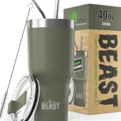 COFFEE TUMBLER SS 40 OZ ARMY GREEN - cozylivehome.com | we sell a wide range of comfortable household items^ Shop All
