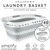 Fashion Collapsible/Folding Laundry Basket W. 3 Handles - Oval Shaped 40L - cozylivehome.com | we sell a wide range of comfortable household items Housewares
