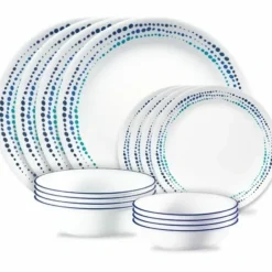 CORELLE MUGLESS 16 pc SET- CLASSIC OCEAN BLUES - cozylivehome.com | we sell a wide range of comfortable household items^ Shop All