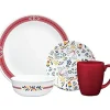 Corelle Prairie Garden Red Service For 4 - cozylivehome.com | we sell a wide range of comfortable household items^ Shop All