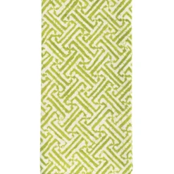 COTTON NAPKIN S/4 FRETWORK GREEN/WHITE - cozylivehome.com | we sell a wide range of comfortable household items^ Shop All