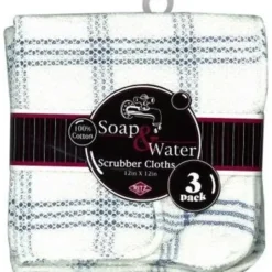 COTTON SCRUBBER CLOTH 3PK BLUE - cozylivehome.com | we sell a wide range of comfortable household items^ Shop All
