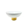 Best Sale CRB813W White Glass Bowl on Gold Base - cozylivehome.com | we sell a wide range of comfortable household items Giftware